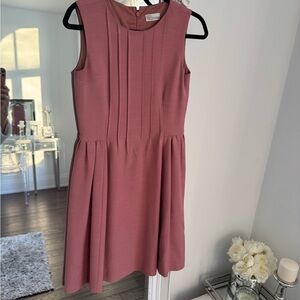 RED Valentino Dusty Rose Pleated Midi Dress